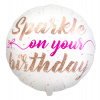 Folienballon Sparkle on your birthday - 45cm