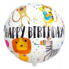 Folienballon Happy Birthday! Tiere - 45cm