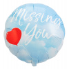 Folienballon Missing you! Blau - 45cm