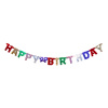 Buchstabengirlande Happy Birthday Holographisch