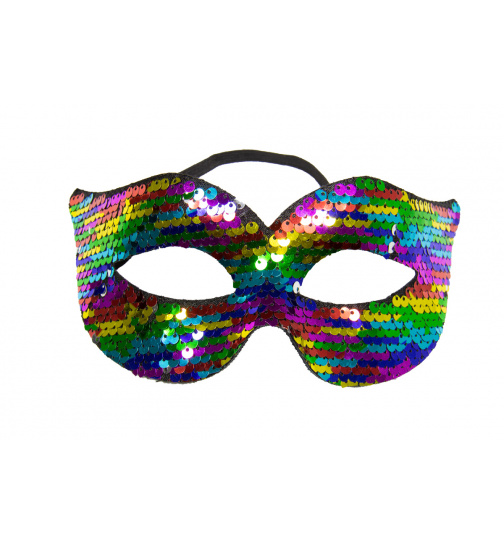 Maske Reversible Pailletten Mehrfarbig