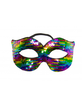 Maske Reversible Pailletten Mehrfarbig