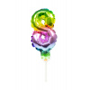 Folienballon Tortendeko Regenbogen Zahl 8 - 13cm