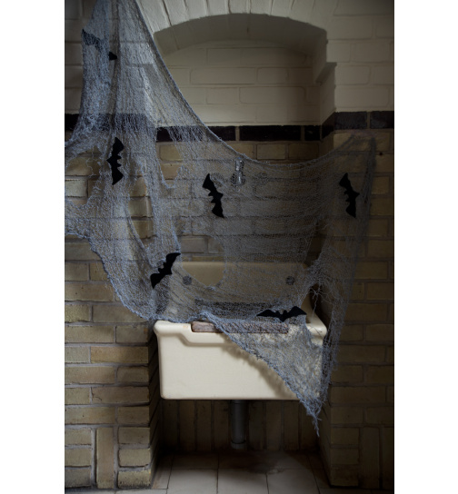 Dekoration Mesh mit Fledermäuse - 150x75cm