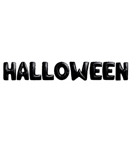Folienballons Halloween Schwarz 40cm - 9 Stück