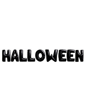 Folienballons Halloween Schwarz 40cm - 9 Stück
