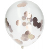 Ballons mit Rose Gold Konfetti 30 cm - 4 Stück