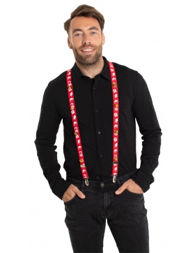 Hosenträger Weihnachten mit Glöckchen Rot