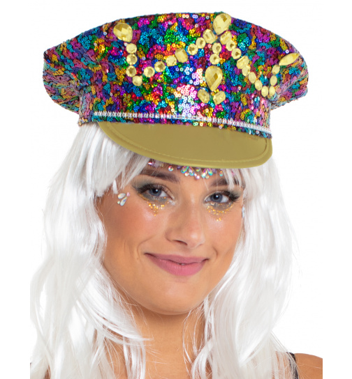 Polizeimütze Deluxe Mehrfarbig