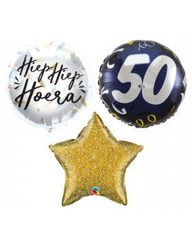 Blumenstrauß-Folienballons – "Hiep Hiep...