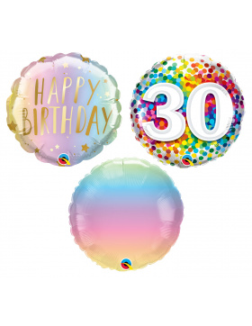 Blumenstrauß-Folienballons - "Happy Birthday...