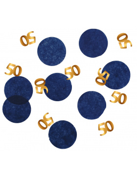 Konfetti Elegant True Blue 50 Jahre - 25 Gramm