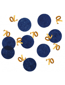 Konfetti Elegant True Blue 70 Jahre - 25 Gramm