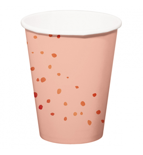 Pappbecher - Elegant Lush Blush 350 ml - 8 Stück