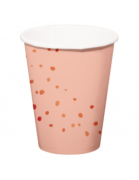 Pappbecher - Elegant Lush Blush 350 ml - 8 Stück