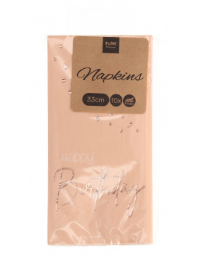 Servietten Elegant Lush Blush 33x33cm - 10 Stück