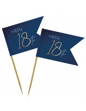 Partypicker Elegant True Blue 18 Jahre - 36 Stück