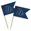 Partypicker Elegant True Blue 60 Jahre - 36 Stück