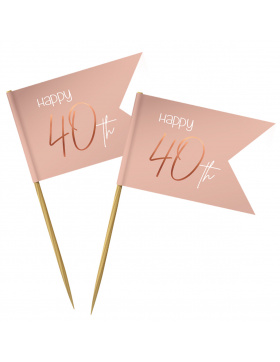 Partypicker Elegant Lush Blush 40 Jahre - 36 Stück