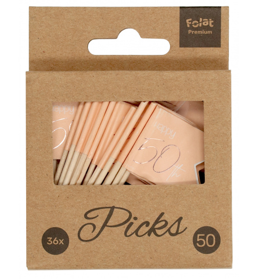 Partypicker Elegant Lush Blush 50 Jahre - 36 Stück
