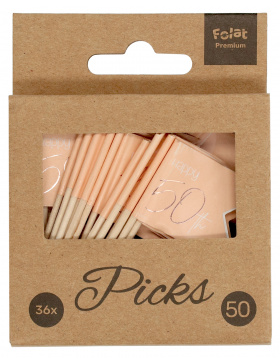 Partypicker Elegant Lush Blush 50 Jahre - 36 Stück