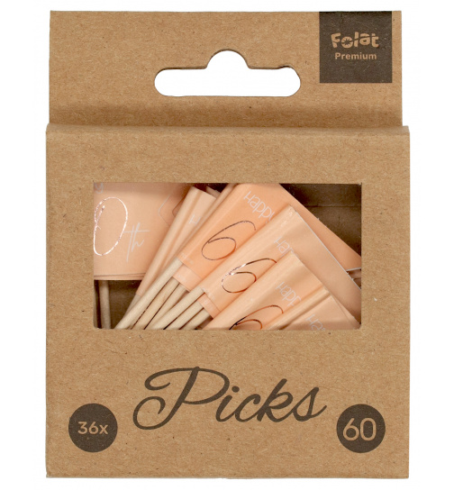 Partypicker Elegant Lush Blush 60 Jahre - 36 Stück