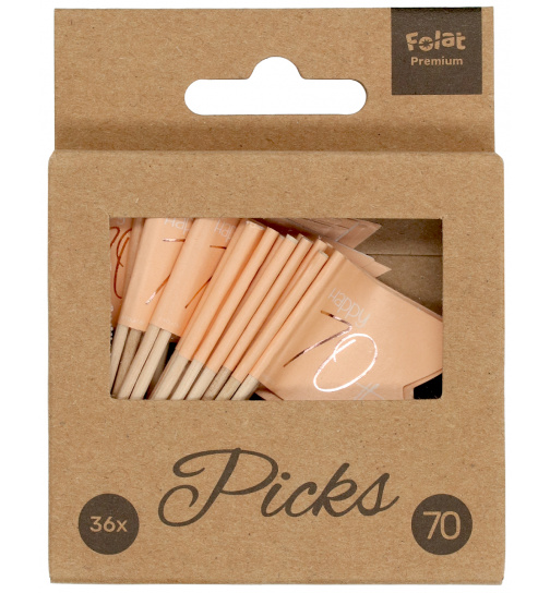 Partypicker Elegant Lush Blush 70 Jahre - 36 Stück