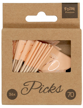 Partypicker Elegant Lush Blush 70 Jahre - 36 Stück