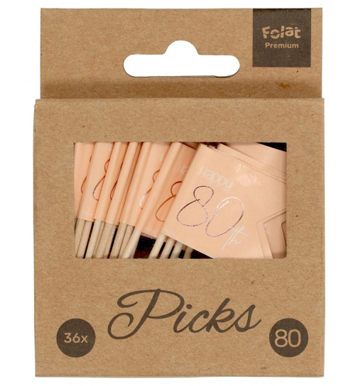 Partypicker Elegant Lush Blush 80 Jahre - 36 Stück