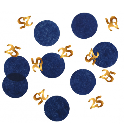 Konfetti Elegant True Blue 25 Jahre - 25 Gramm