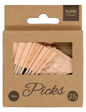 Partypicker Elegant Lush Blush 25 Jahre - 36 Stück