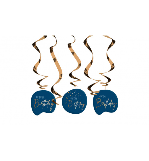 Hängedeko Elegant True Blue - 5 Stück