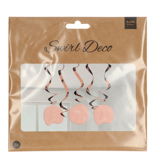 Hängedeko Elegant Lush Blush 18 Jahre - 5 Stück