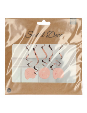 Hängedeko Elegant Lush Blush 60 Jahre - 5 Stück