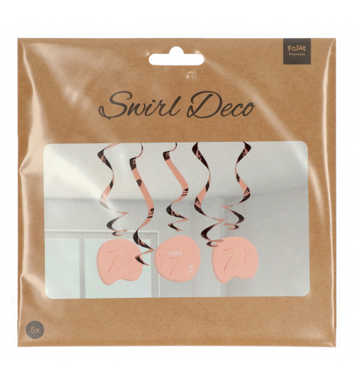 Hängedeko Elegant Lush Blush 70 Jahre - 5 Stück