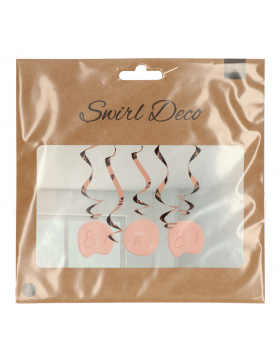 Hängedeko Elegant Lush Blush 80 Jahre - 5 Stück