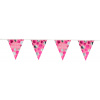 Wimpelkette Glossy Pink Happy Birthday - 4 Meter