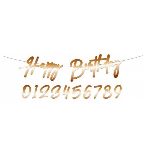 Buchstabengirlande Elegant True Blue 14cm - 1 Meter