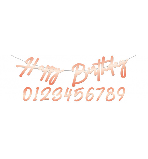 Buchstabengirlande Elegant Lush Blush 14cm - 1 Meter