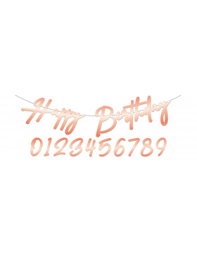 Buchstabengirlande Elegant Lush Blush 14cm - 1 Meter