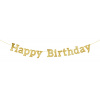Buchstabengirlande Glossy Black Happy Birthday - 3 Meter