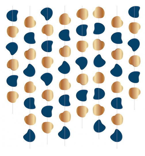 Mini-Girlande Elegant True Blue - 8 Stück