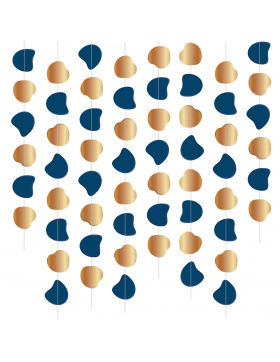 Mini-Girlande Elegant True Blue - 8 Stück