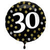 Folienballon Glossy Black 30 Jahre - 45cm