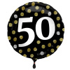 Folienballon Glossy Black 50 Jahre - 45cm