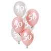 Ballons Glossy Pink 50 Jahre 23cm - 6 Stück