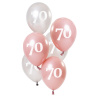 Ballons Glossy Pink 70 Jahre 23cm - 6 Stück