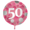 Folienballon Glossy Pink 50 Jahre - 45cm