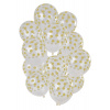 Ballons mit Punkten Gold Transparent 33cm - 15 Stück