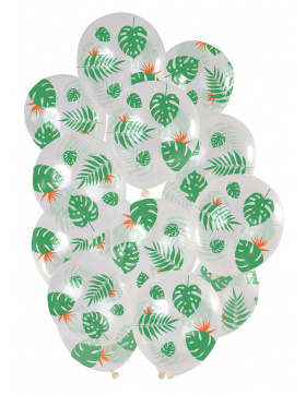 Ballons Tropische Blätter 30cm - 15 Stück